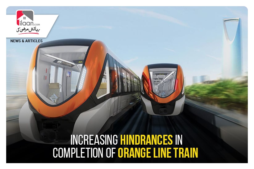 Increasing hindrances in completion of Orange Line Train