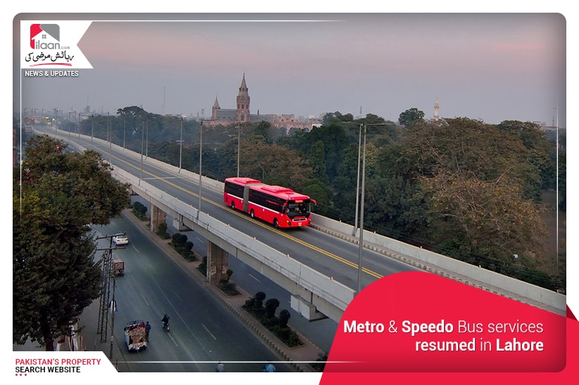 Metro & Speedo Bus services resumed in Lahore