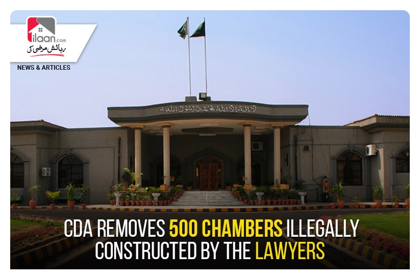 CDA removes 500 chambers illegally constructed by the lawyers