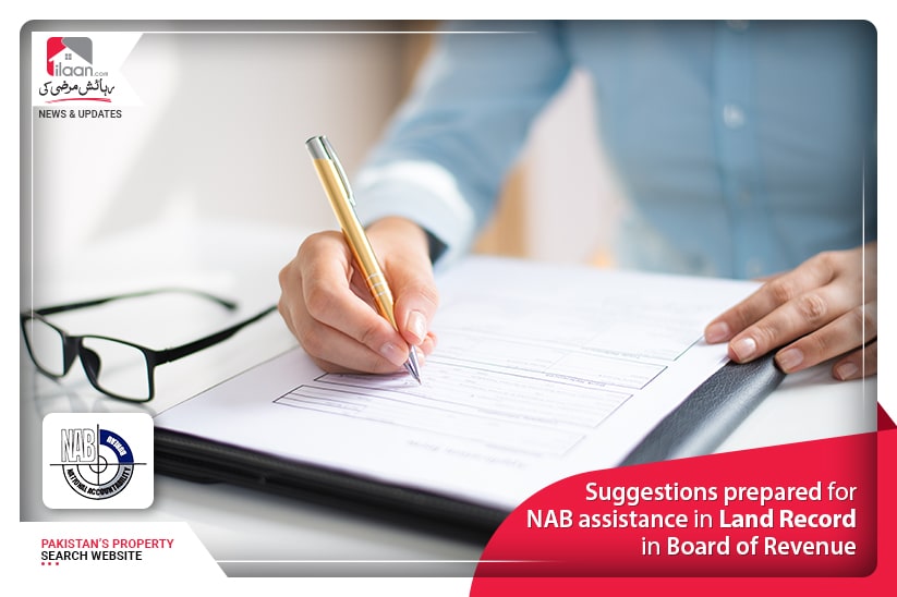 Suggestions prepared for NAB assistance in Land Record in Board of Revenue