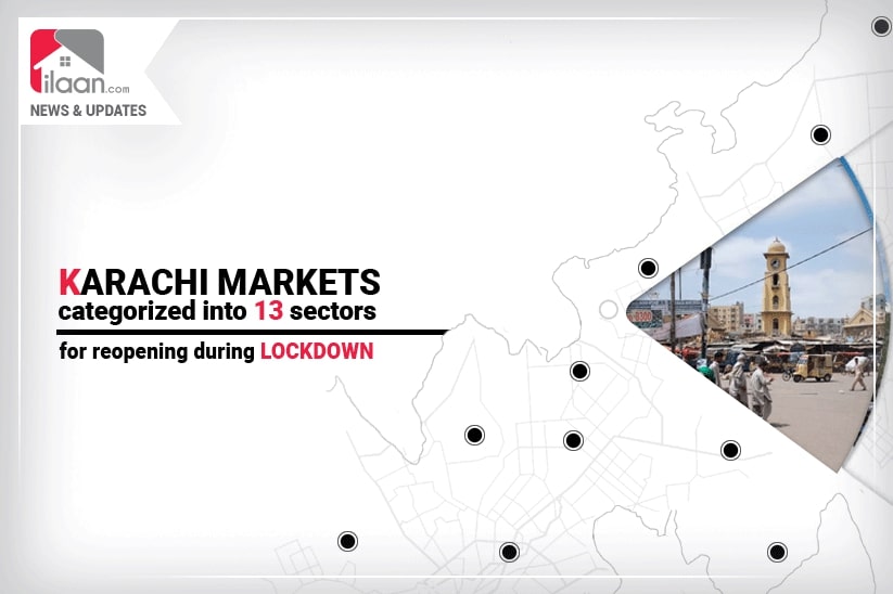 Karachi markets categorized into 13 sectors for reopening during lockdown