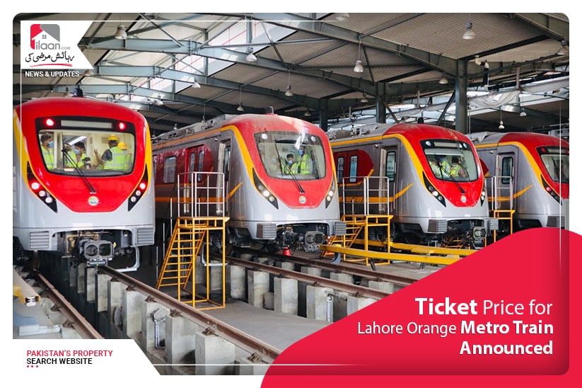 Ticket price for Lahore Orange Metro Train announced
