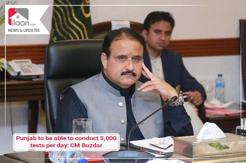 Punjab to be able to conduct 5,000 tests per day: CM Buzdar