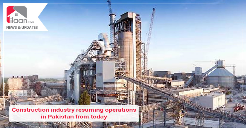 Construction industry resuming operations in Pakistan from today