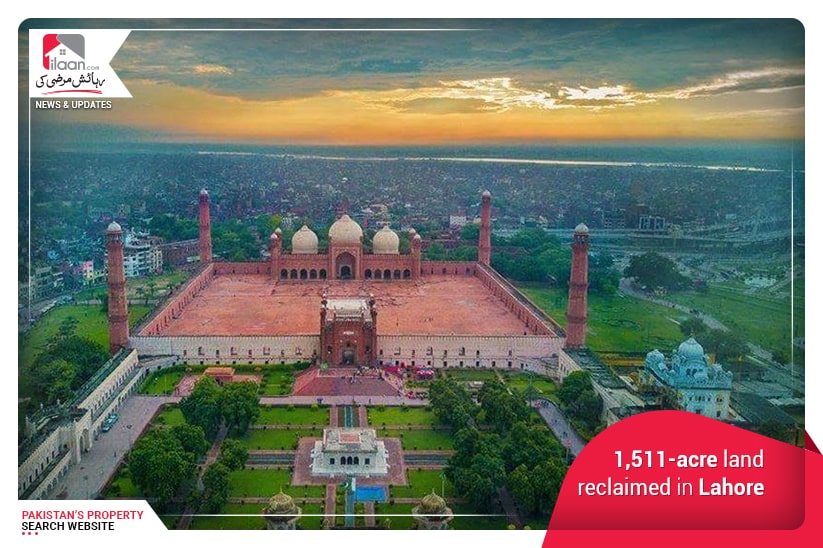 1,511-acre land reclaimed in Lahore
