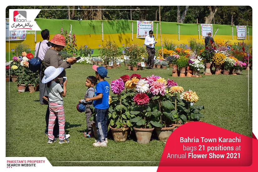 Bahria Town Karachi bags 21 positions at Annual Flower Show 2021