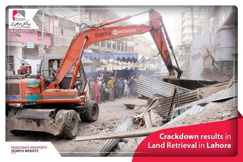 Crackdown results in Land Retrieval in Lahore