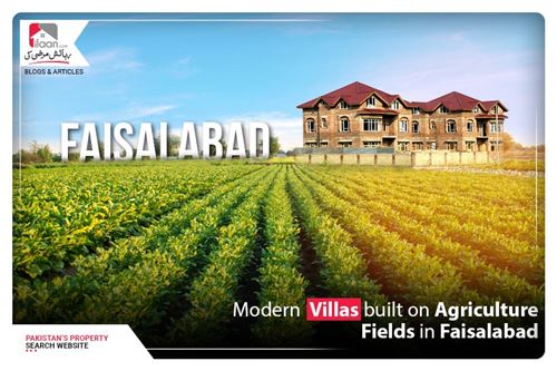 Modern Villas built on Agriculture Fields in Faisalabad