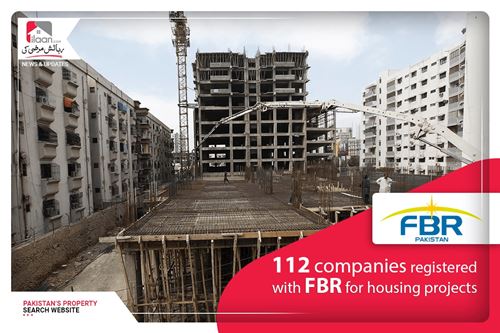 112 companies registered with FBR for housing projects