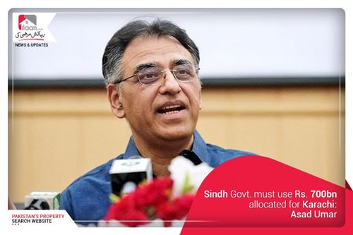 Sindh Govt. must use Rs. 700bn allocated for Karachi: Asad Umar