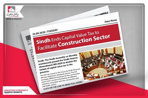 Sindh ends capital value tax to facilitate construction sector