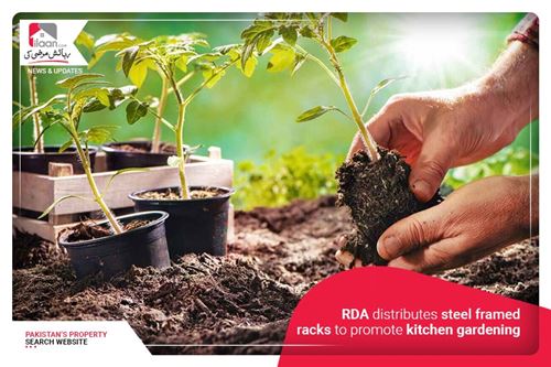RDA distributes steel framed racks to promote kitchen gardening