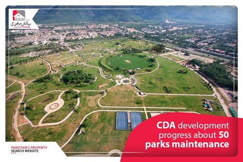 CDA development progress about 50 parks maintenance
