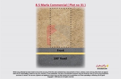 8.5 marla commercial plot ( Plot no 31 ) for sale in A Side, Bahria Town, Lahore