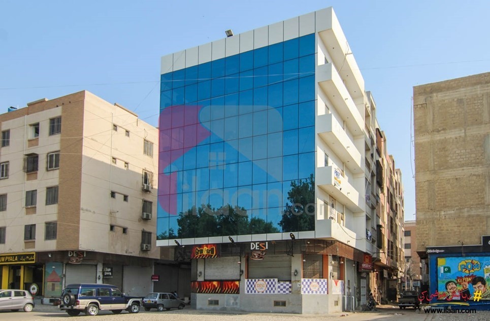 100 ( square yard ) office for sale ( basement + ground + fourth floor ) in Saba Avenue, Phase 6, DHA, Karachi