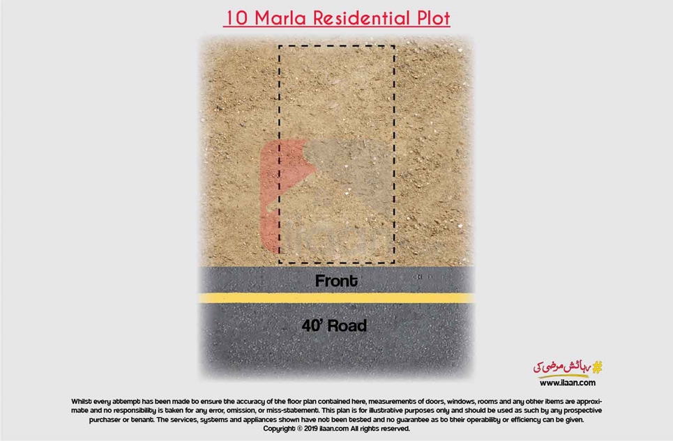 10 marla plot for sale in Talha Block, Bahria Town, Lahore