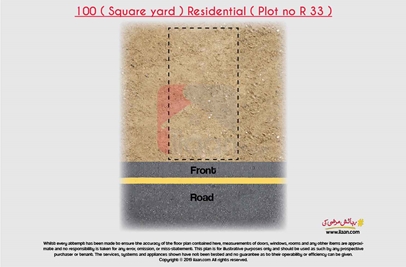 100 ( square yard ) plot ( Plot no R 33 ) for sale in  Sector 11, MDA Scheme 1, Bin Qasim Town, Karachi