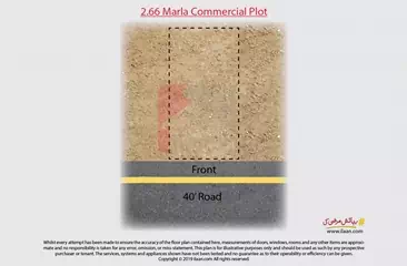 2.66 marla commercial plot for sale in Block AA, Bahria Town, Lahore