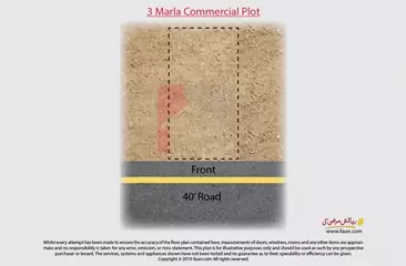 3 marla commercial plot for sale in Overseas B, Bahria Town, Lahore