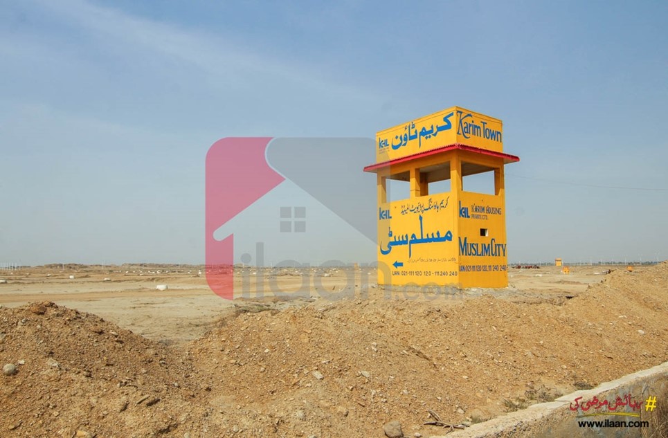 80 ( square yard ) plot for sale in Muslim City, Karim Town, Karachi