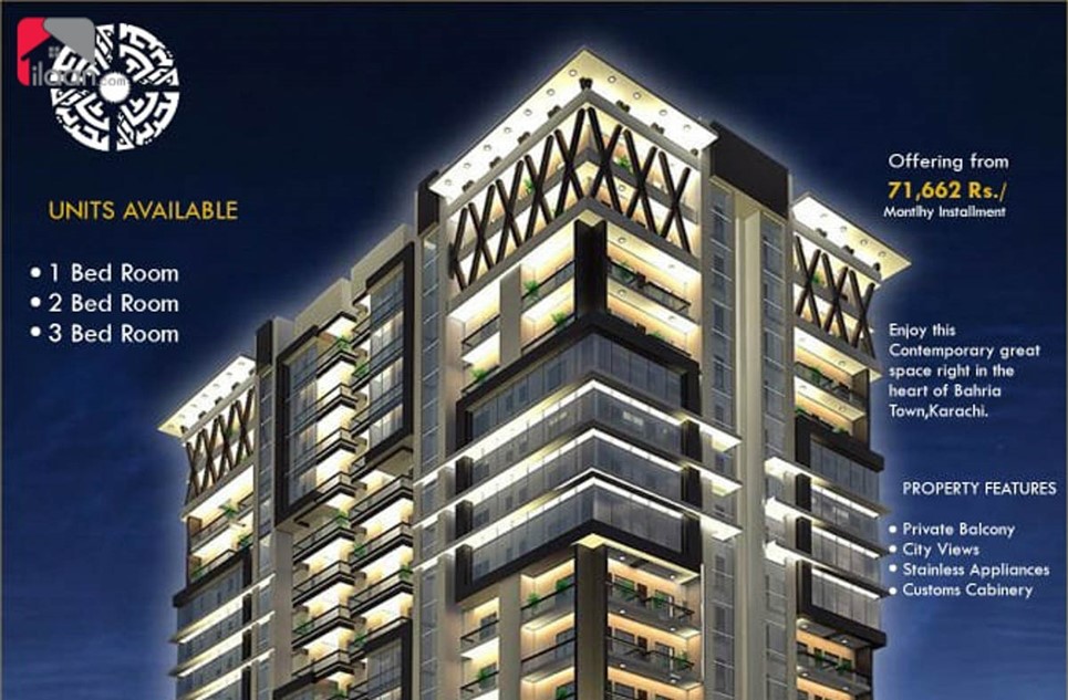 1133 ( sq.ft ) apartment for sale in Safari Vista Apartments, Precinct 19, Bahria Town, Karachi