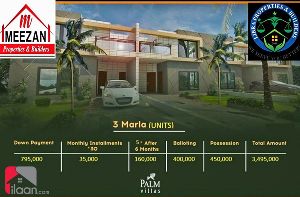 3 marla house for sale ( portion ) in Palm Villas, Lahore