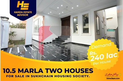 10.5 marla pair house for sale in Block C, Sukh Chayn Gardens, Lahore