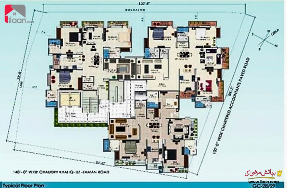 1900 ( sq.ft ) apartment for sale ( fourth floor ) in Country Eight, Block 8, Clifton, Karachi