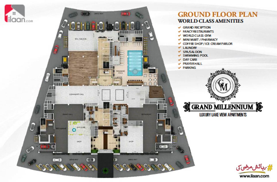 1470 ( sq.ft ) apartment for sale in Tower B, Grand Millennium, Lake View Apartments, Bahria Business District, Rawalpindi