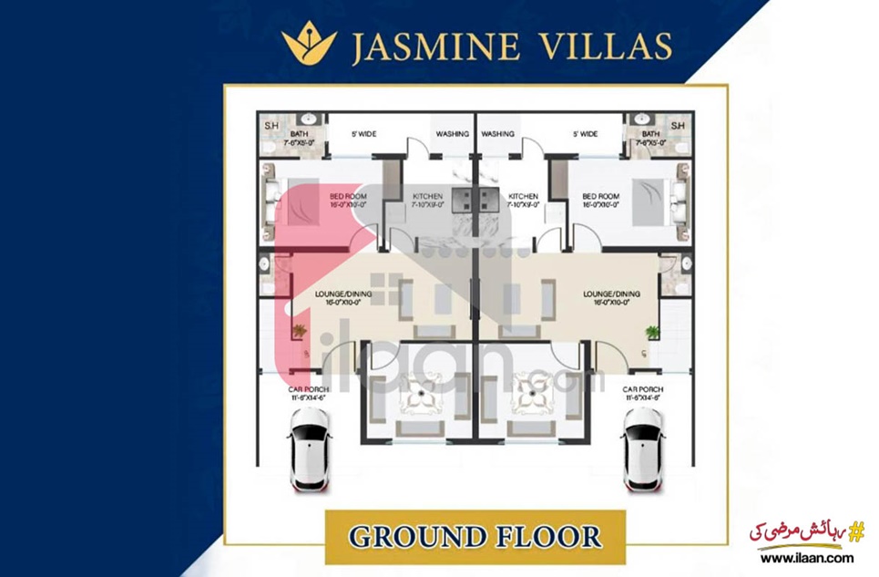 5 marla house for sale in Jasmine Villas, Bahria Orchard, Lahore