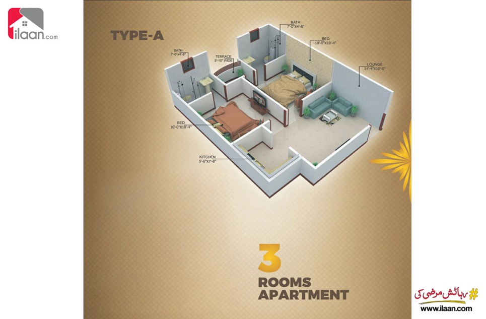 324 Sq.ft Apartment for Sale in Mateen Residency, North Nazimabad Town, Karachi