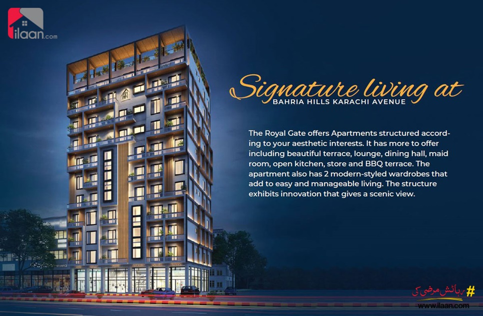 538.11 Sq.ft Apartment for Sale (Fifth Floor) in The Royal Gate, Bahria Hills, Bahria Town, Karachi