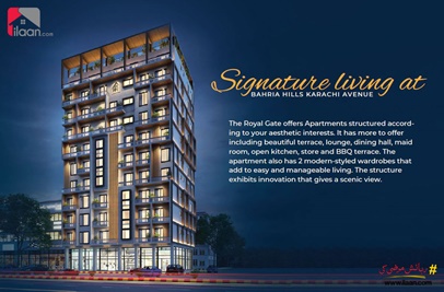 1479.77 Sq.ft Apartment for Sale (Eighth Floor) in The Royal Gate, Bahria Hills, Bahria Town, Karachi