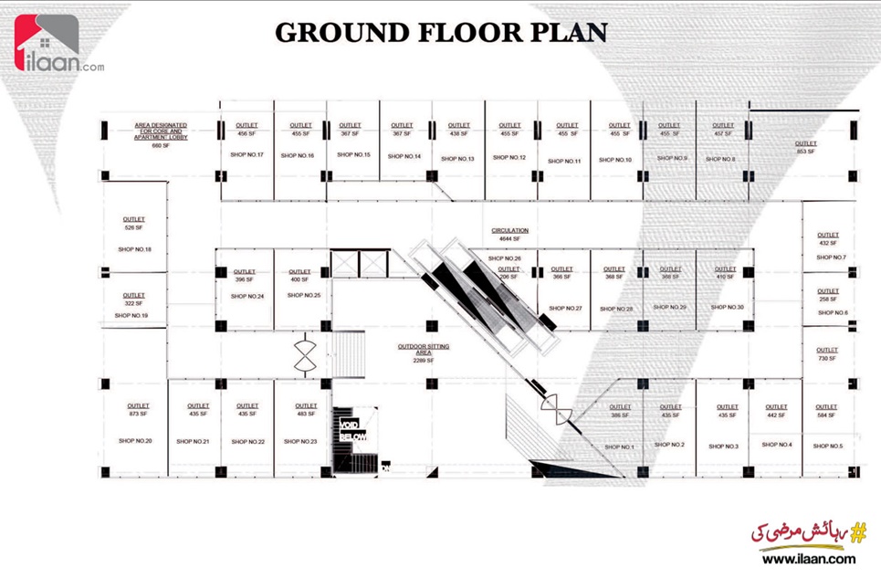 400 Sq.ft Shop (Shop no 25) for Sale (Ground Floor) in V9 Mall, Bahria Lifestyle Commercial, PWD Road, Islamabad