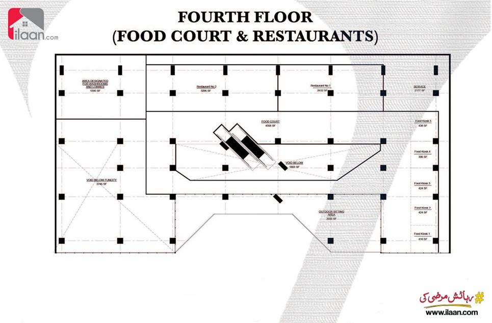 424 Sq.ft Food Kiosk for Sale (Fourth Floor) in V9 Mall, Bahria Lifestyle Commercial, PWD Road, Islamabad