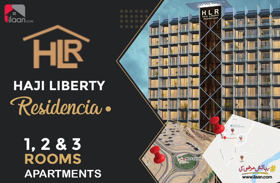 950 Sq.ft Apartment for Sale in Haji Liberty Residencia, Bahria Town, Karachi