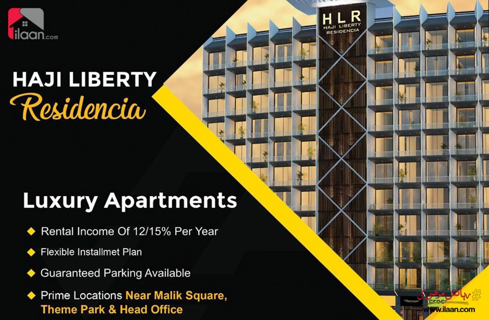 1650 Sq.ft Apartment for Sale in Haji Liberty Residencia, Bahria Town, Karachi