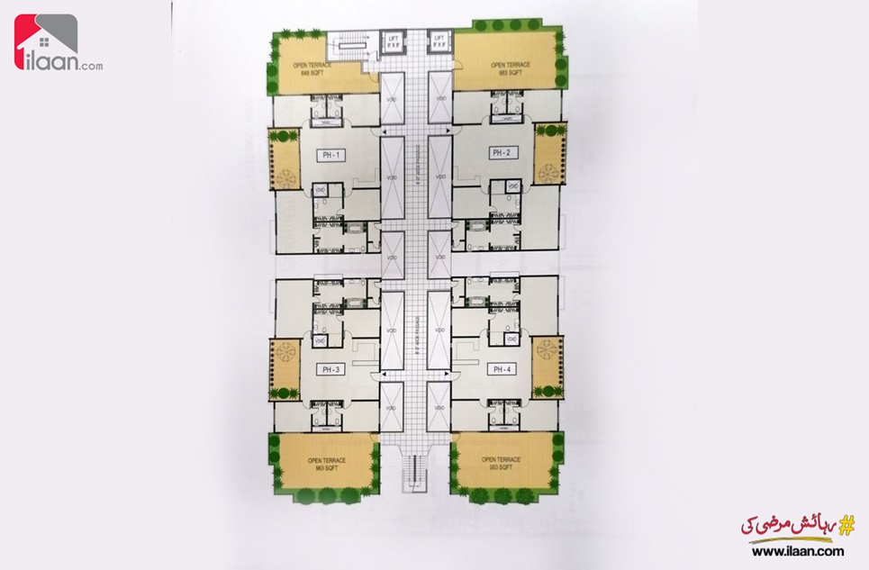 850 Sq.ft Apartment for Sale in Dominion Twin Tower 3, Bahria Town, Karachi