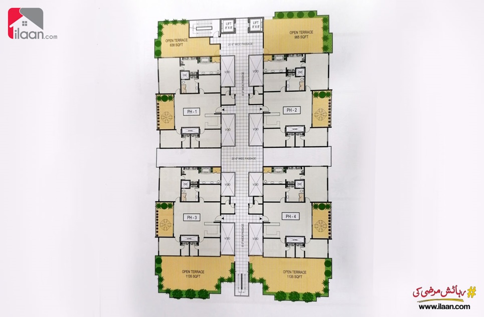 1430 Sq.ft Apartment for Sale in Dominion Twin Tower 1, Bahria Town, Karachi