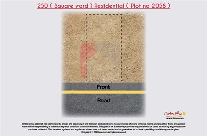250 ( square yard ) plot ( Plot no 2058 ) available for sale in Precinct 30, Bahria Town, Karachi